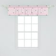 thumbnail image 2 of Ambesonne Vintage Valentine Window Valance, Symmetry, 54" X 12", Charcoal Grey Pink, 2 of 3