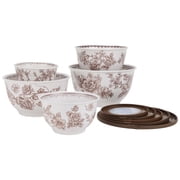 The Pioneer Woman Agatha Brown Bamboo Melamine 10-Piece Nesting Mixing Bowl Set