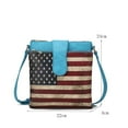 thumbnail image 6 of MKF Collection Josephine Womens Crossbody Bag Vegan Leather Shoulder bag USA Flag handbags Green Purse by Mia K, 6 of 6