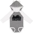 thumbnail image 3 of Inktastic Singapore City Skyline with Grunge Boys or Girls Long Sleeve Baby Bodysuit, 3 of 5