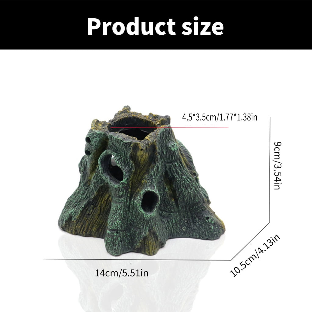 Geemin 2pcs Reptiles Hideaways Cave Shelter Hidings Turtles House Terrariums Fish Tanks