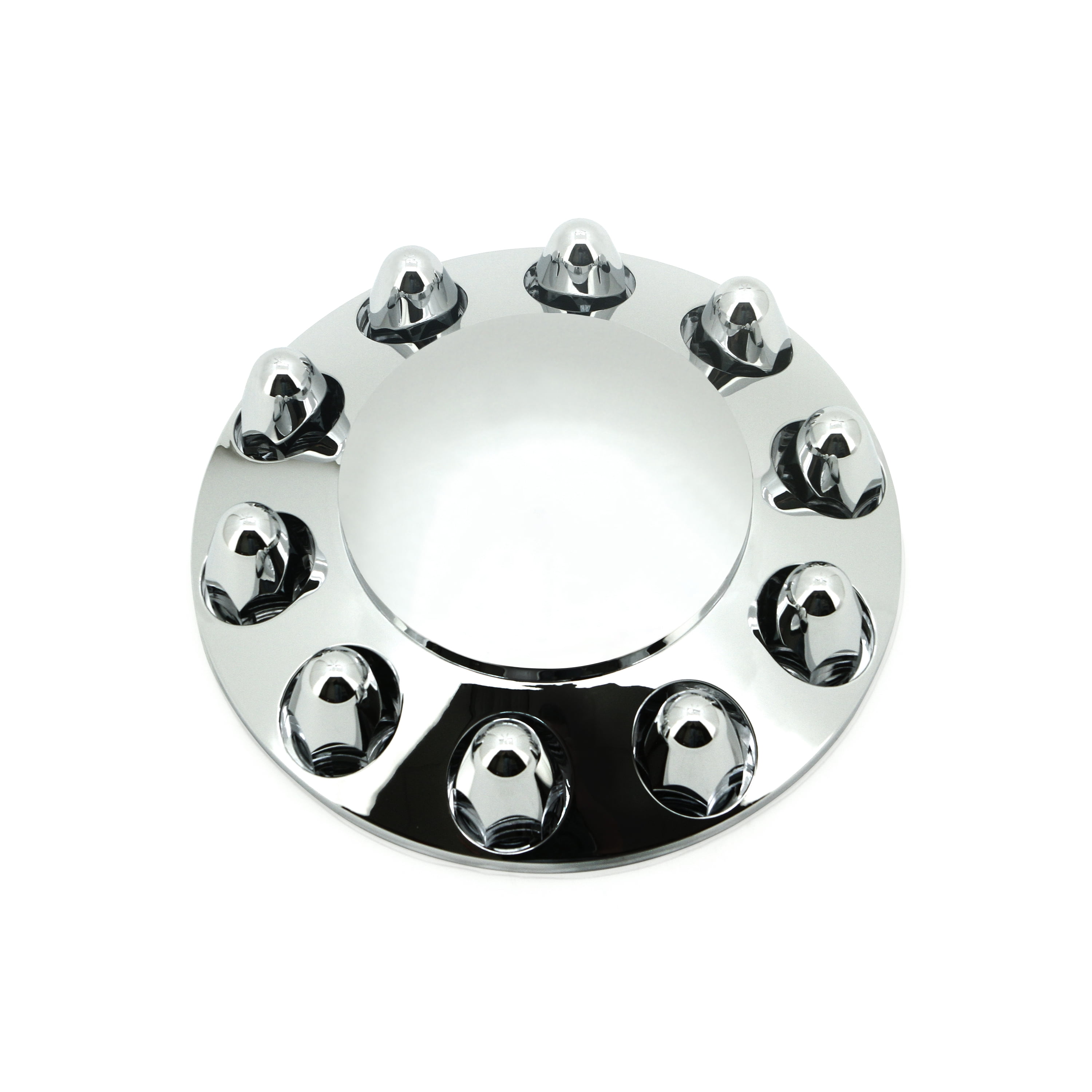 Topline Products Chrome ABS Front Axle & Hub Cover Kit Removable Hub