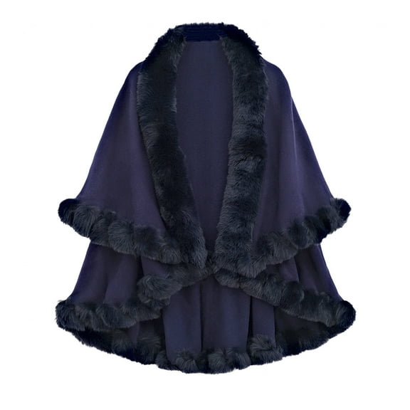 UJNDER Womens Collar Shawl Scarf Wrap Evening Cape for Winter Coat Stylish Accessory for formal Events Navy
