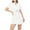 White, variant on Sexlip Womens Dress Puff Sleeve Button Detail Belted Waist Soft Fabric Relaxed Silhouette for Casual Outings Pink XL