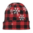 thumbnail image 7 of Gaeub Red Buffalo Plaid Print Beanie Hats for Men Women,Winter Caps,Knit Cuffed Beanie,Cuffed Cap,Great for Winter Activities, 7 of 7