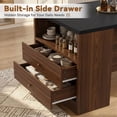 thumbnail image 6 of Hawsaiy 5-Piece Dining Table Set for 4, 63" Dining Room Table with 4 Upholstered Dining Chairs, Modern Kitchen Table Set with 2 Storage Drawers for Apartment, 6 of 9