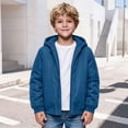 thumbnail image 4 of Ultrave Boys Hooded Jacket Windproof Full Zip Long Sleeve Coat with Pockets for Fall Winter Outdoor Wear, 4 of 7