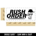 thumbnail image 2 of Rush Order Expedited Shipment Running Person Self-Inking Rubber Stamp Ink Stamper for Business Office - Black Ink - Small 1-1/2 Inch, 2 of 7