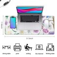 thumbnail image 5 of Extra-Large Gaming Mouse Pad with Adorable Flower Design - Aesthetic Desk Decor, Protector Mat for Women, Office Girls & Gamers - 31.5x11.8 Inch, 5 of 7