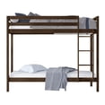 thumbnail image 2 of Castle Place Modern Twin over Twin Wooden Bunk Bed, Walnut, 2 of 8