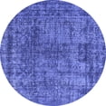thumbnail image 1 of Ahgly Company Machine Washable Indoor Round Oriental Blue Industrial Area Rugs, 8' Round, 1 of 1
