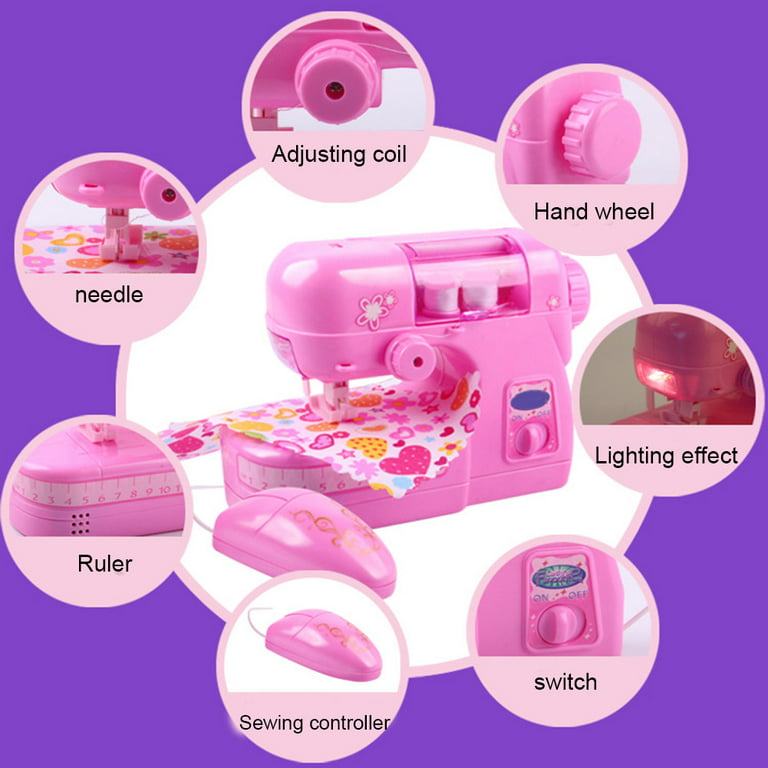 Children Sewing Machine Small Electric Kids Sewing Machine Home Toys Set, Size: 27.2