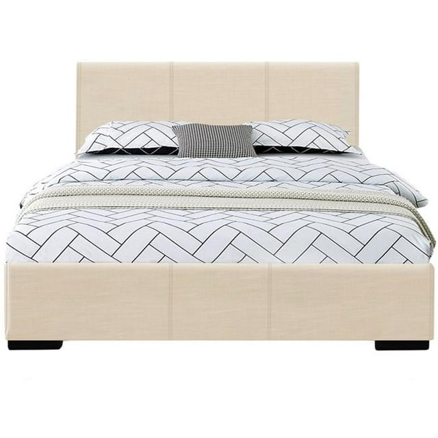 Camden Isle 102430 Abbey Platform Bed, Beige - Twin Size