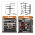 thumbnail image 3 of GDF Studio 5-Tier Metal Wire Shelving Unit, Adjustable Heavy Duty Storage Rack, Black, 3 of 7