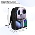 thumbnail image 4 of Goofa The Nightmare Before Christmas Pattern Large Capacity Backpack – Padded Laptop Compartment, Ergonomic Design for School, Work, Travel, and Outdoor Activities, 4 of 8