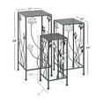 thumbnail image 4 of DecMode Contemporary Iron Plantstands, Matte Black 28"H, Set of 3, 4 of 15