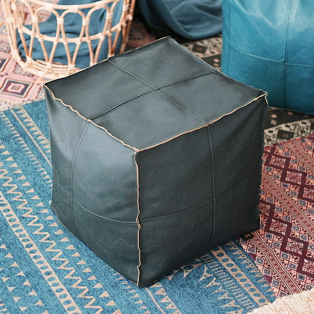 Funda de Puf para Taburete de Pie Perfecl Cubierta otomana Cuadrado 45x45x45cm