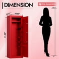thumbnail image 2 of KAER 13-15 Biometric Gun Safe, Quick Access Assembled Gun Safe for Rifle and Pistol, Large Heavy-Duty Gun Cabinet for Shotgun with Removable Shelf & Gun Rack, Red, 2 of 9
