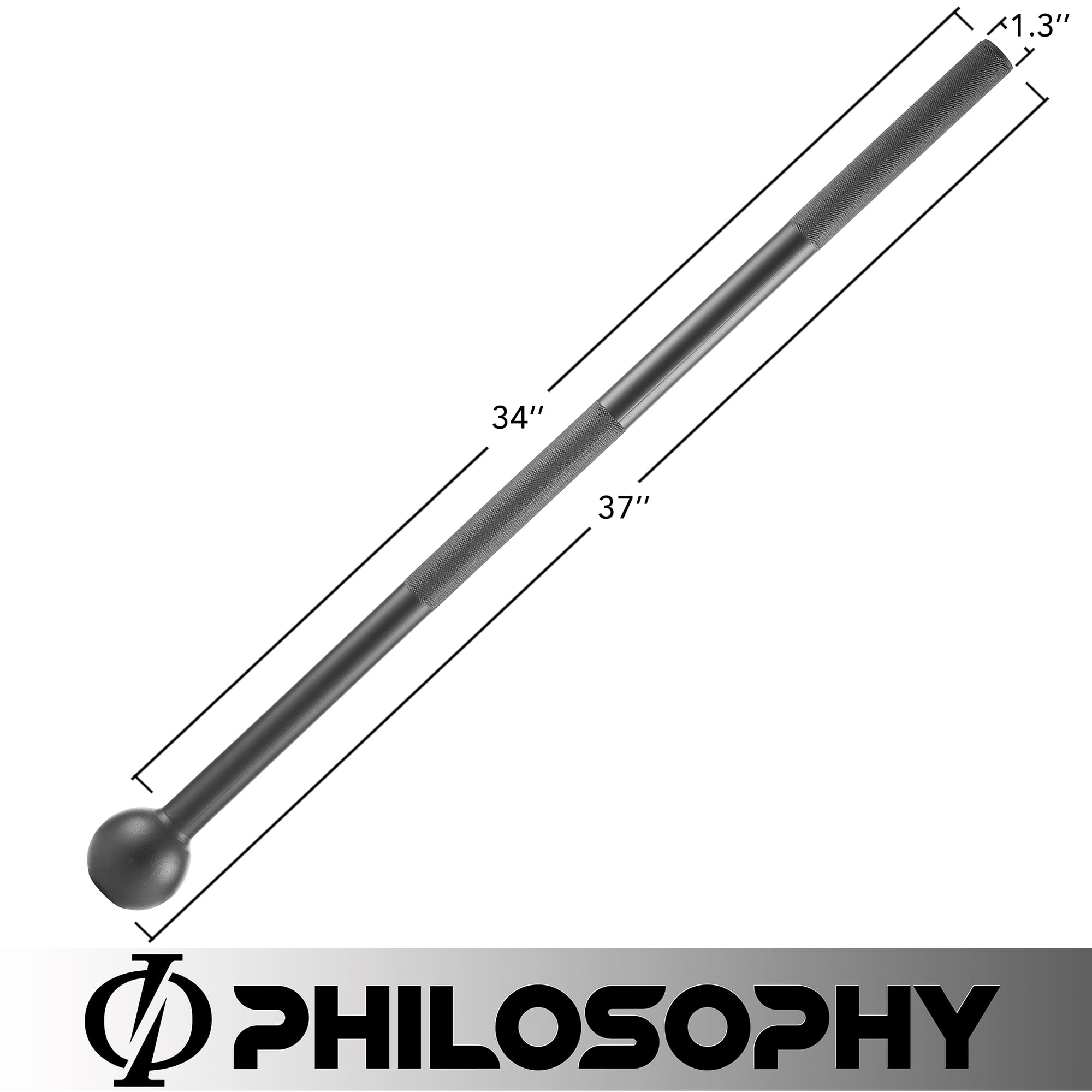 Philosophy Gym Steel Mace Bell 7 LB, Mace Club for Strength Training, Functional Full Body Workouts