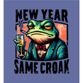 thumbnail image 2 of New Year Same Croak Adult Blue Crew Neck Short Sleeve Tee-Medium, 2 of 3