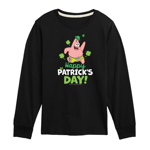 SpongeBob SquarePants - Happy St Patricks Day - Toddler And Youth Long Sleeve Graphic T-Shirt