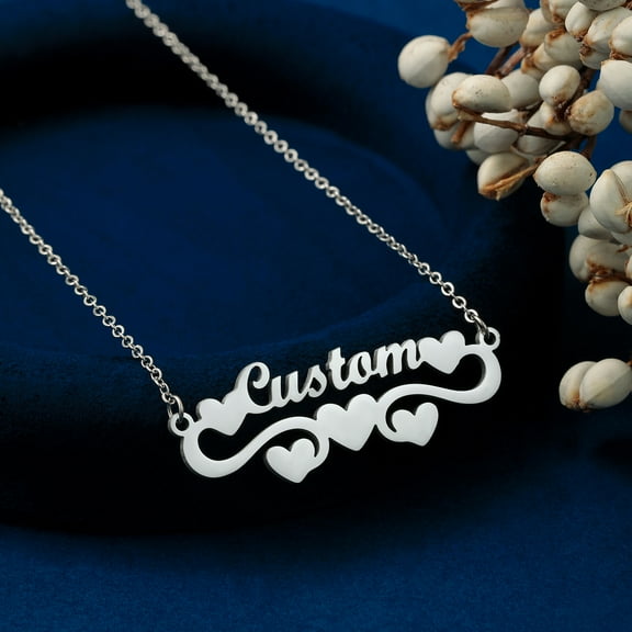 Custom Name Pendant Necklaces for Women Personalized Letters Heart Choker Stainlesss Steel Wedding Couple Jewelry Gift