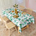 thumbnail image 3 of Green Christmas Tree and Text Pattern Rectangle Tablecloth 60"x120",Waterproof Polyester Rectangle Table Cloth, Wipeable Spillproof Polyester Tablecloth for Dining, Camping, Indoor and Outdoor, 3 of 6