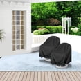 thumbnail image 2 of 2 Pcs Housse de Chaise de Loisirs Rotative Extérieure Imperméable Housse de Protection pour Meubles 30*34*38.5 Pouces, 2 of 9