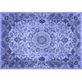 thumbnail image 1 of Ahgly Company Machine Washable Indoor Rectangle Medallion Blue Traditional Area Rugs, 7' x 9', 1 of 4