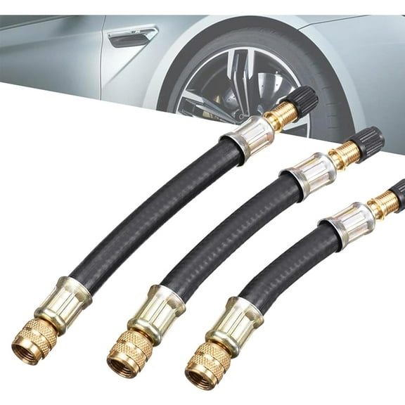 2Pcs Universal Flexible Tire Valve Extenders - Tire Valve Extension, Flexible Tire Valve Extension Extender Air Valve Stem Extender, Tire Valve Stem Extension for Car, Truck, Scooter