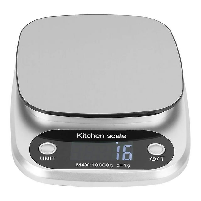 Báscula digital Mini báscula eléctrica portátil báscula de acero inoxidable accesorio para hornear de cocina plata 10kg/1g