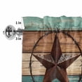thumbnail image 2 of Valances for Windows Western Star Farm Wood Board Rod Pocket Short Curtain for Bathroom Living Room Bedroom Country Retro Wooden 1 Panel 42x12in, 2 of 9