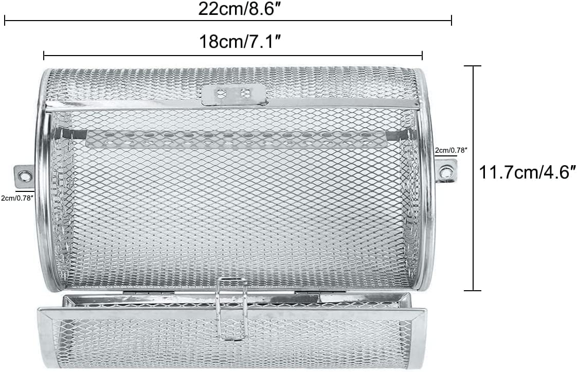 Stainless Steel Rotisserie Grill Roaster Drum Oven Basket For Roast Baking Peanut Dried Nut Coffee Beans Bbq