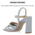 thumbnail image 5 of Journee Collection Womens Gibssen Ankle Strap Covered Block Heel Sandals, 5 of 5