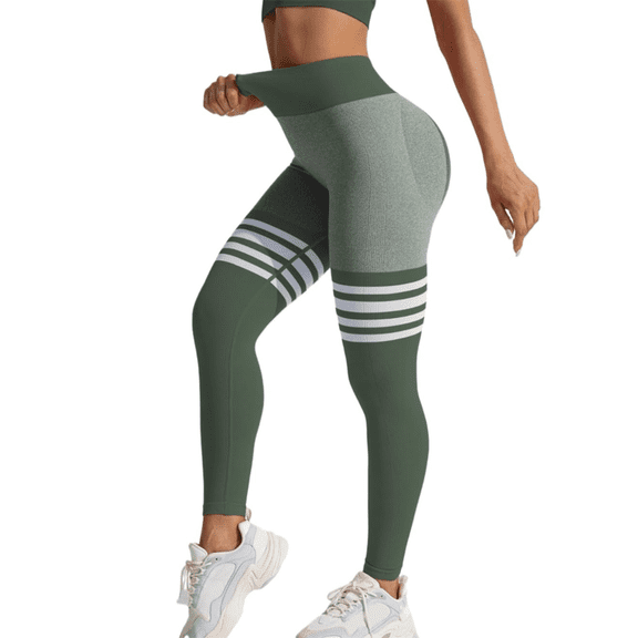 Celsior Compression Leggings No Curling Lift Pants Push Up Yoga Pants Butt Lift Booty Workout Tights High Waisted Leggings Booty Butt Lifting Leggings Resistance Band Skin-Friendly Blackish Green L