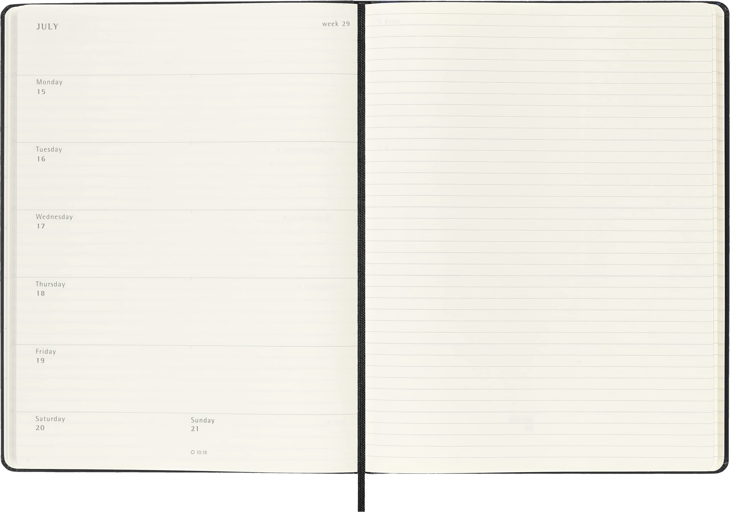 Moleskine 2024 Weekly Planner, 12M, Extra Large, Black, Hard Cover (7.5 x 10) XL