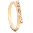 thumbnail image 2 of Pompeii 1/10Ct Bar Diamond Ring 10K Rose Gold Women's Stackable Wedding Band (H/I,I1), 2 of 4