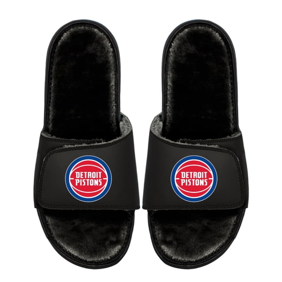 Youth ISlide  Detroit Pistons Logo Fur Slide Sandals