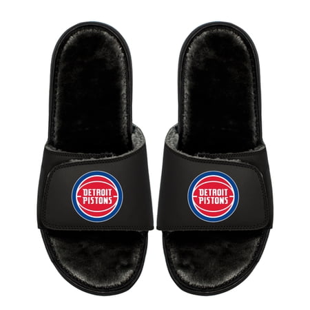 Youth ISlide Detroit Pistons Logo Fur Slide Sandals