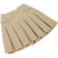 thumbnail image 5 of ToBeInStyle Girl's Box Pleated Uniform Skort - Khaki - Size 8, 5 of 6