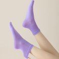 thumbnail image 2 of TZYDMN Womens Ankle Socks Super Soft Combed Cotton Mid-Calf Socks, Purple 3 Pairs, 2 of 6