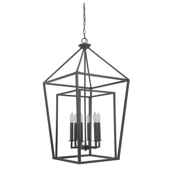 Craftmade 45836 Hudson 6 Light 19" Wide Cage Pendant - Bronze