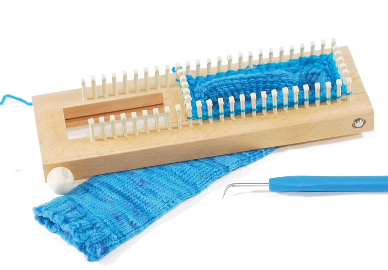 Authentic Knitting Board Sock Loom Original, Fine Gauge, Adjustable Wood Loom