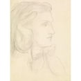 thumbnail image 2 of Dante Gabriel Rossetti 15x18 Black Ornate Wood Framed Double Matted Museum Art Print Titled - Portrait of Mrs Beyer (1992), 2 of 5
