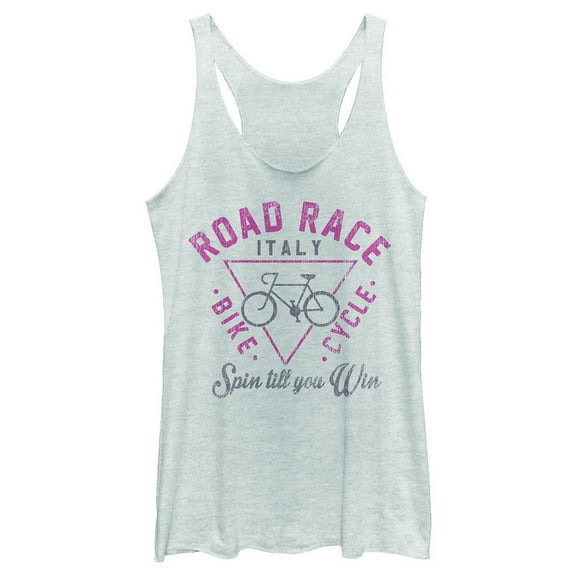 Women's Lost Gods Italy Bike Race Racerback Tank Top White Heather Medium