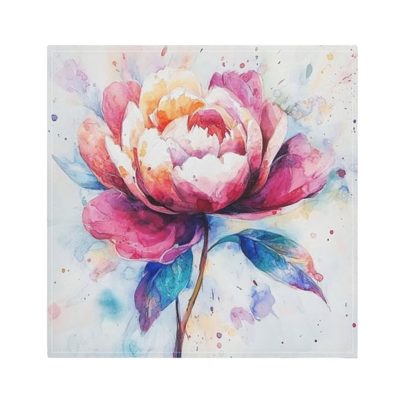 Napkin Satin Napkin 20*20Inchx1 Kitchen Towel Dinner Plate Towel Decorative Towel Napkin Tea Towel Suitable For Kitchen Table Beautiful Watercolor Flowers