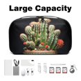 thumbnail image 3 of Cactus Waterproof Oxford Cloth Travel Case for Electronic Devices, USB Organizer, Charger Organizer Travel Case, Phone Cable Organizer - 5.9x9.44x3.14 in, 3 of 6
