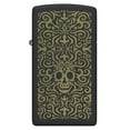 thumbnail image 3 of Zippo Skull Filigree Design Slim Black Matte Pocket Lighter, 3 of 6