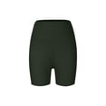thumbnail image 5 of UTSJKR High Waist Shorts for Women Solid Tummy Control Workout Butt Lift Bottom Womens Yoga Trendy Seamless Running Short Army Green XXXL, 5 of 7