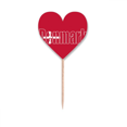 thumbnail image 1 of Denmark Country Flag Name Toothpick Flags Heart Lable Cupcake Picks, 1 of 3